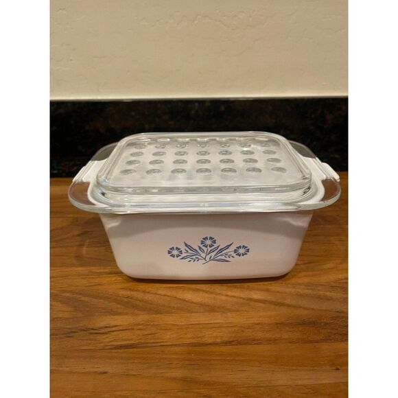 Corning Ware P-4-B Blue Cornflower with lid - Picture 3 of 5